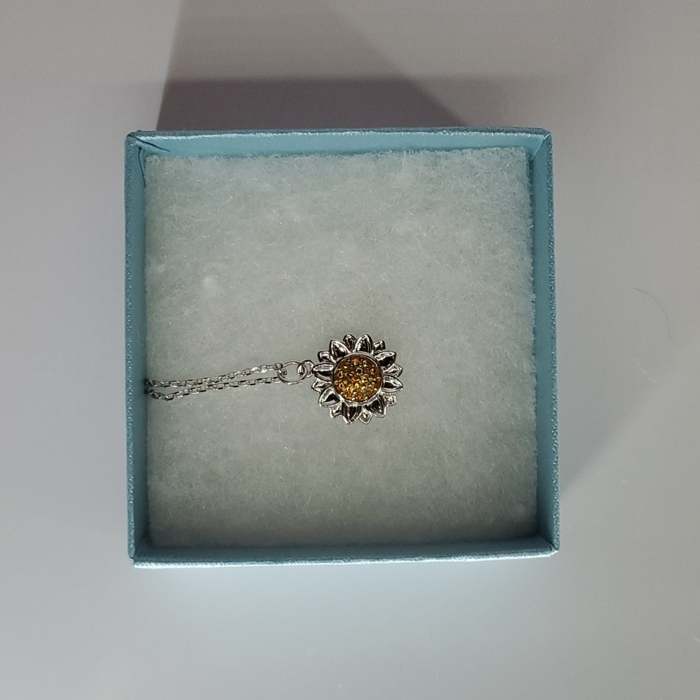Sunflower Crystal Necklace
